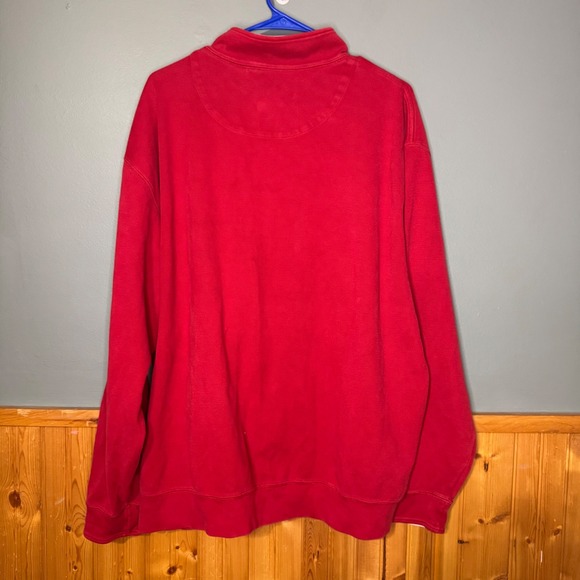 Orvis Men's ‎ Sweater Medium Adult Red Pullover Quarter Zip Stretch Casual XXL - Picture 7 of 7